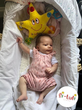 Load image into Gallery viewer, Seren Swynol welsh toy with baby in moses basket.
