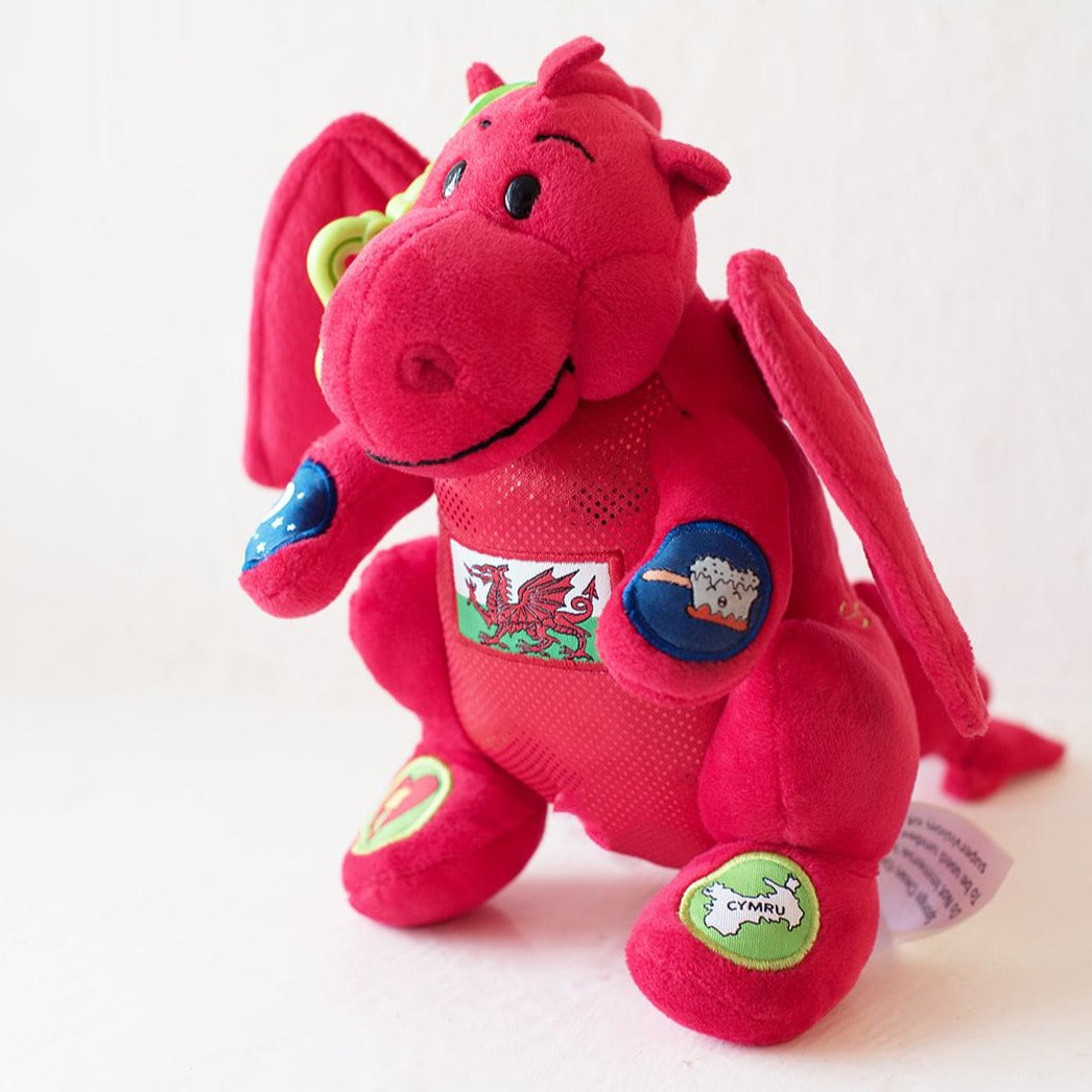Welsh dragon toy from right handside